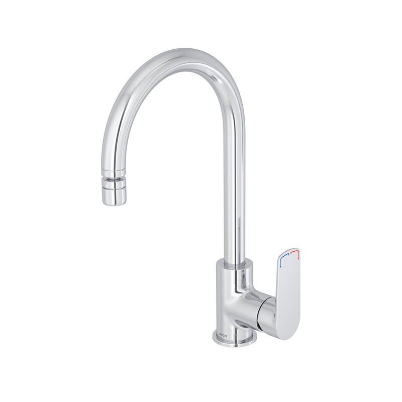 Misturador-Monocomando-de-Mesa-Deca-para-Cozinha-Cromado-Level-One----Deca---2251.C---Fundo-Branco-Produto-Principal-SKU-posicionada-na-diagonal-esquerda