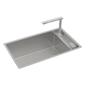 Cuba de Cozinha Retangular com Monocomando Deca Suprahide 70x40cm Inox