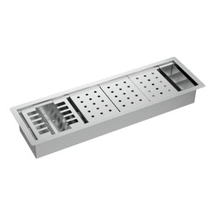 Calha Organizadora de Cozinha Deca com Sistema de Escoamento 40 Cm Inox