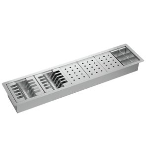 Calha Organizadora de Cozinha Deca com Sistema de Escoamento 90 Cm Inox