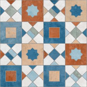 Porcelanato Ladrilho Marroquino Mix Natural - 60x60cm Retificado