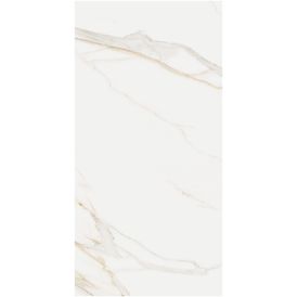 Porcelanato Marmorizado Natural 90x180cm Branco - Ceusa Calacata Royal Wh Nat Esmaltado Retificado