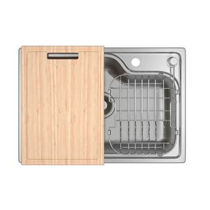 Cuba de Cozinha Retangular Deca com Deck e Acessórios 60x40cm Facile Inox