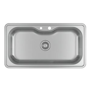 Cuba de Cozinha Retangular Deca com Deck 80x40cm Facile Inox