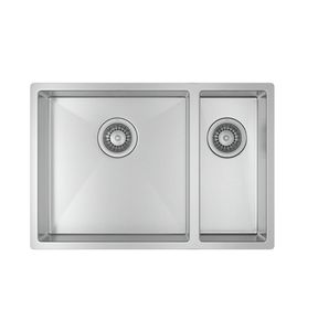 Cuba-de-Cozinha-Retangular-Dupla-Deca-60x40cm-Suprema-Inox---Deca---CC.660.60.DUO.INX---Fundo-Branco-Produto-Principal-SKU-posicionada-de-frete-e-reto