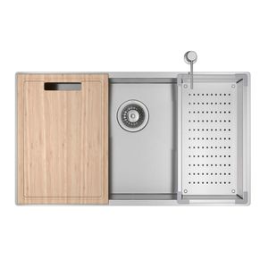 Cuba de Cozinha Retangular Deca com Acessórios 75x40cm Suprema Inox