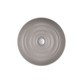 Cuba-de-Apoio-Deca-Redonda-40cm-Gota-Soft-Antracite---Deca---L.12040.GT.85---Fundo-Branco-Produto-Principal-SKU-vista-de-cima