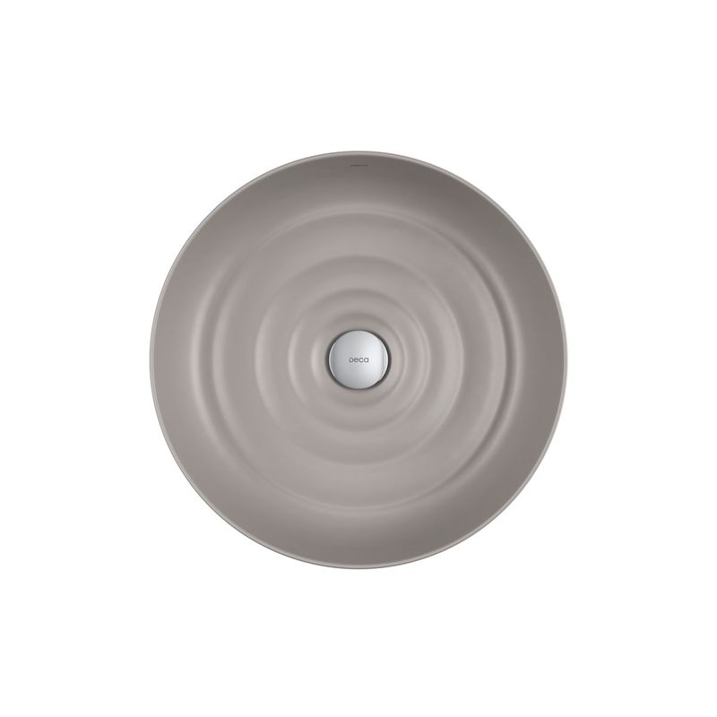 Cuba-de-Apoio-Deca-Redonda-40cm-Gota-Soft-Antracite---Deca---L.12040.GT.85---Fundo-Branco-Produto-Principal-SKU-vista-de-cima