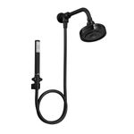 Kit-Chuveiro-Deca-com-Desviador-Universal-Redondo-de-Parede-Black-Noir---Deca---1990.BLNO.STDKIT.N---Fundo-Branco-Produto-Principal-SKU-posicionada-na-diagonal-direita-ou-redondo-e-produto-fechado