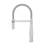 Misturador-Monocomando-Cozinha-Level-Gourmet-Cromado---Deca---2275.C---Fundo-Branco-Produto-com-item-complementar-posicionada-na-diagonal-esquerda