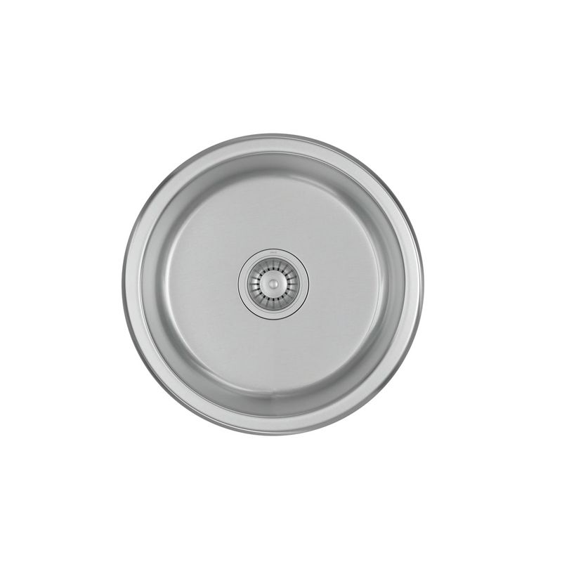 Cuba-de-Cozinha-Redonda-Deca-40cm-Facile-Inox---Deca---CC.610.40.RED.INx---Fundo-Branco-Produto-com-item-complementar-vista-de-cima
