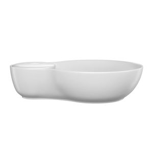 Cuba de Apoio Oval 60cm Gota Branco Fosco