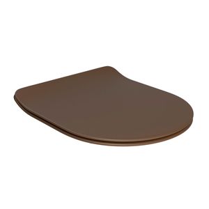Assento em Termofixo Deca com Slow Close e Easy Clean para Bacias Lk Carrara Nuova Marrom Fosco