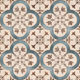 Porcelanato Acetinado Decorado 60x60cm Multicolor - Ceusa Ladrilho Mediterraneo Esmaltado Retificado