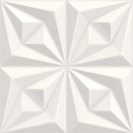 Cerâmica Monocromatico Acetinado 60x60cm Branco - Ceusa Drapeado Retificado