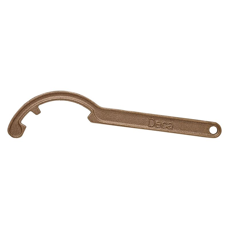 Deca-Valv-Incendio-Chave-Stortz-Dupla-Bronze---Deca---000.594.212.00---Fundo-Branco-Produto-com-item-complementar-posicionada-na-diagonal-esquerda