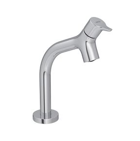 Torneira-Deca-de-Mesa-Bica-Baixa-para-Lavatorio-Gama-Cromado---Deca---1197.C13---Fundo-Branco-Produto-Principal-SKU-posicionada-na-diagonal-direita-ou-redondo-e-produto-fechado