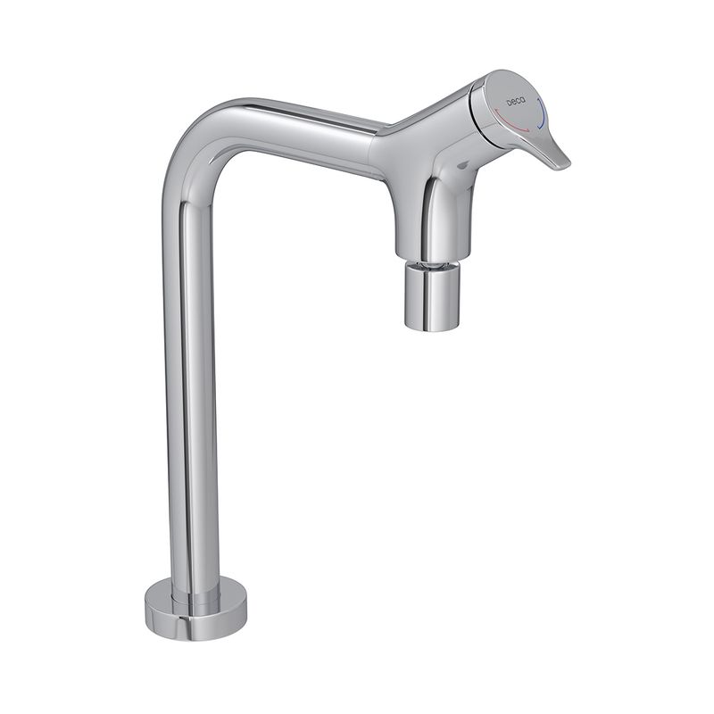 Misturador-Monocomando-Deca-de-Mesa-para-Cozinha-Gama-Cromado---Deca---2256.C13---Fundo-Branco-Produto-Principal-SKU-posicionada-na-diagonal-direita-ou-redondo-e-produto-fechado