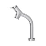 Misturador-Monocomando-Deca-de-Mesa-Bica-Baixa-para-Lavatorio-Gama-Cromado---Deca---2875.C13---Fundo-Branco-Produto-com-item-complementar-posicionada-na-diagonal-esquerda