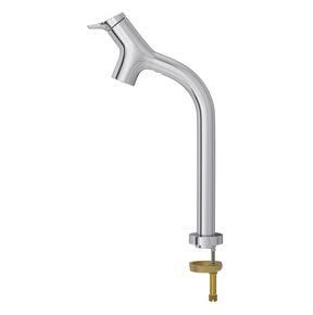 Misturador-Monocomando-Deca-de-Mesa-Bica-Alta-para-Lavatorio-Gama-Cromado---Deca---2885.C13---Fundo-Branco-Produto-Principal-SKU-posicionada-na-diagonal-esquerda