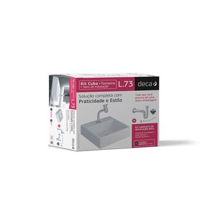 Kit Cuba L.73 com Torneira de Mesa Bica Baixa Link