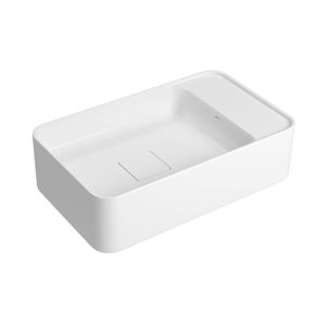 Cuba Retangular de Apoio 50cm com Deck Branco