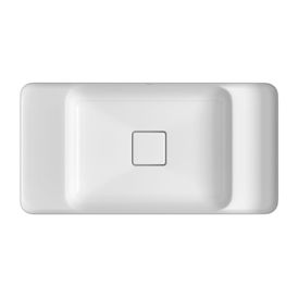 Cuba de Embutir com Mesa Retangular Deca 35x65cm Branco Slim