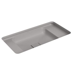 Cuba Retangular de Embutir com Mesa 60cm Soft Antracite
