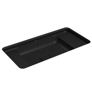 Cuba Retangular de Embutir com Mesa 60cm Ébano Fosco