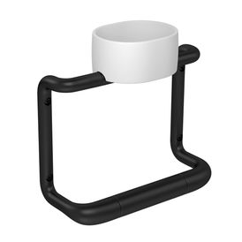 Barra de Apoio com Porta Objetos 24cm Black Matte