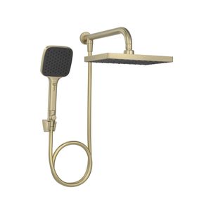 Chuveiro Retangular de Parede 26,5cm com Desviador Summer Gold