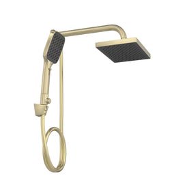 Chuveiro Retangular de Parede 26,5cm com Desviador Summer Gold