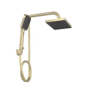 Chuveiro Retangular de Parede 26,5cm com Desviador Summer Gold