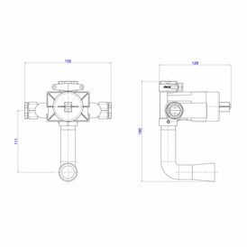 Base Misturador Monocomando para Ducha Higiênica