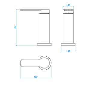 Acionamento Monocomando de Mesa para Cozinha