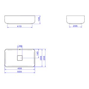 Cuba Retangular de Apoio 50cm Pistache