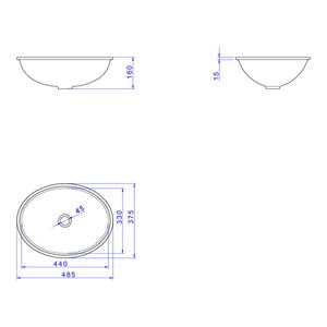 Cuba de Embutir Oval 490x365mm Deca Linha L Branco