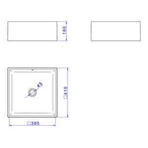 Cuba de Apoio Deca Quadrada 41cm Ferrugem
