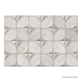 Cerâmica Cimentício Acetinado 45x65cm Cinza - Ceusa Bloc Concreto Retificado
