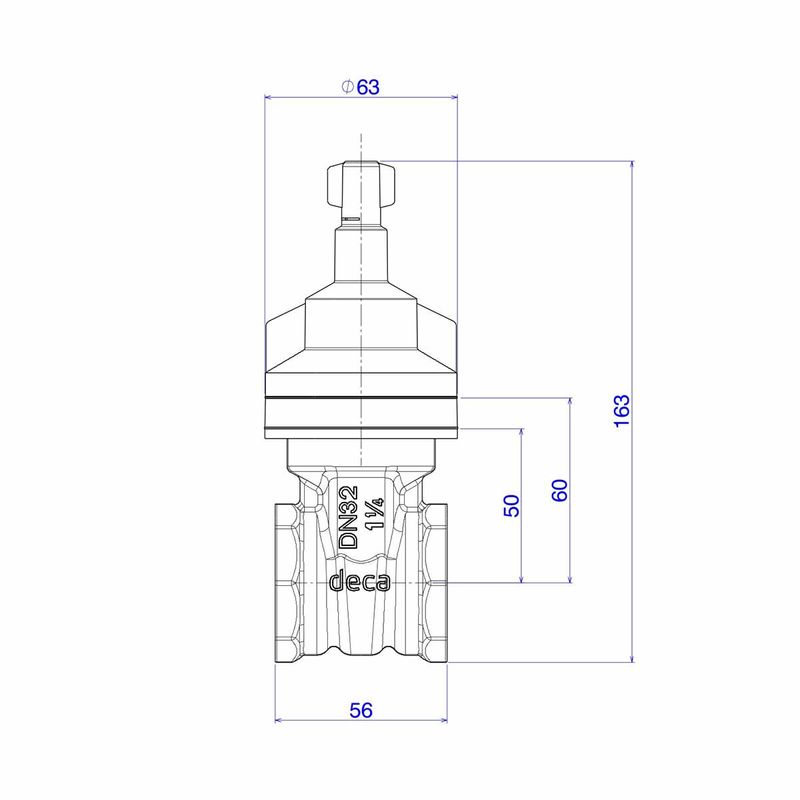Base-para-Registro-de-Gaveta-Deca-1-1-4--Dn32----Deca---4509402---Fundo-Branco-Medida-Imagem-do-Desenho-tecnico-de-engenharia