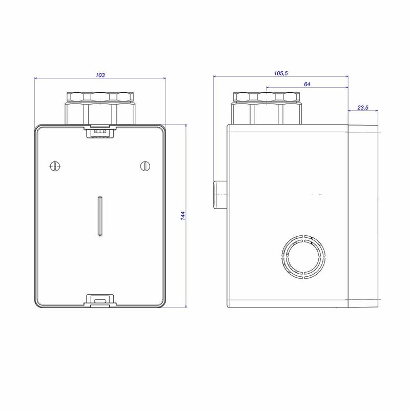 Base-para-Valvula-de-Descarga-Deca-1-1-2--e-1-1-4--HydraluxDuo----Deca---4566000---Fundo-Branco-Medida-Imagem-do-Desenho-tecnico-de-engenharia