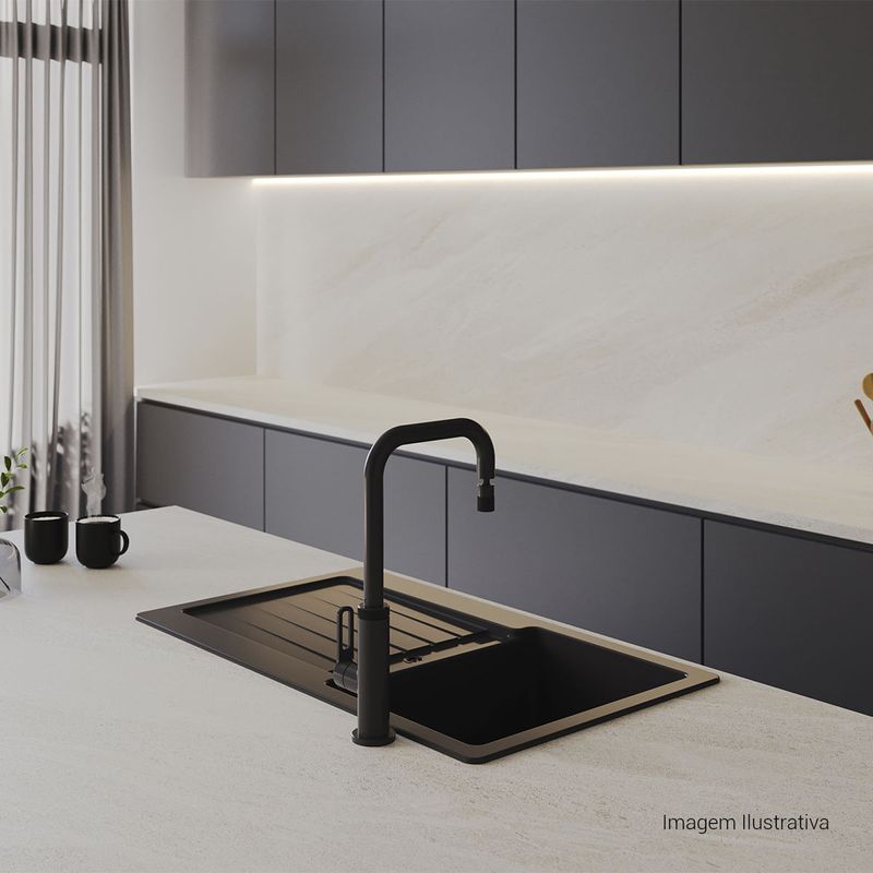 Torneira-Deca-de-Mesa-para-Cozinha-Urban-Black-Matte---Deca---1167.BL.IND.MT---Ambientada-Com-Zoom-no-produto-pode-conter-2-ou-mais-produtos-diretamente-relacionados-e-acessorios-de-banheiros.