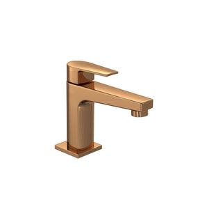 Torneira-Deca-de-Mesa-Bica-Baixa-para-Lavatorio-Level-Red-Gold---Deca---1197.GL26.RD---Fundo-Branco-Produto-Principal-SKU-posicionada-na-diagonal-direita-ou-redondo-e-produto-fechado