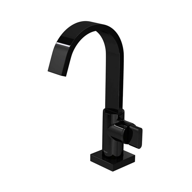 Torneira-Deca-de-Mesa-Bica-Alta-para-Lavatorio-Polo-Black-Noir---Deca---1198.BL33.NO---Fundo-Branco-Produto-Principal-SKU-posicionada-na-diagonal-esquerda
