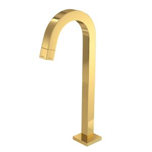 Torneira de Mesa Bica Alta para Lavatório Tube Gold