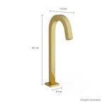 Torneira-Deca-de-Mesa-Bica-Alta-para-Lavatorio-Tube-Gold---Deca---1198.GL.TUB---Fundo-Branco-Medida-Foto-com-medidas-Produto-unico-ou-multiplos