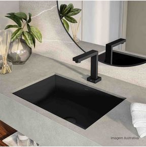 Torneira-Deca-de-Mesa-Bica-Alta-Touchless-para-Lavatorio-Dream-Black-Matte---Deca---1785.BL87.MT.SNS---Ambientada-Com-Zoom-no-produto-pode-conter-2-ou-mais-produtos-diretamente-relacionados-e-acessorios-de-banheiros.
