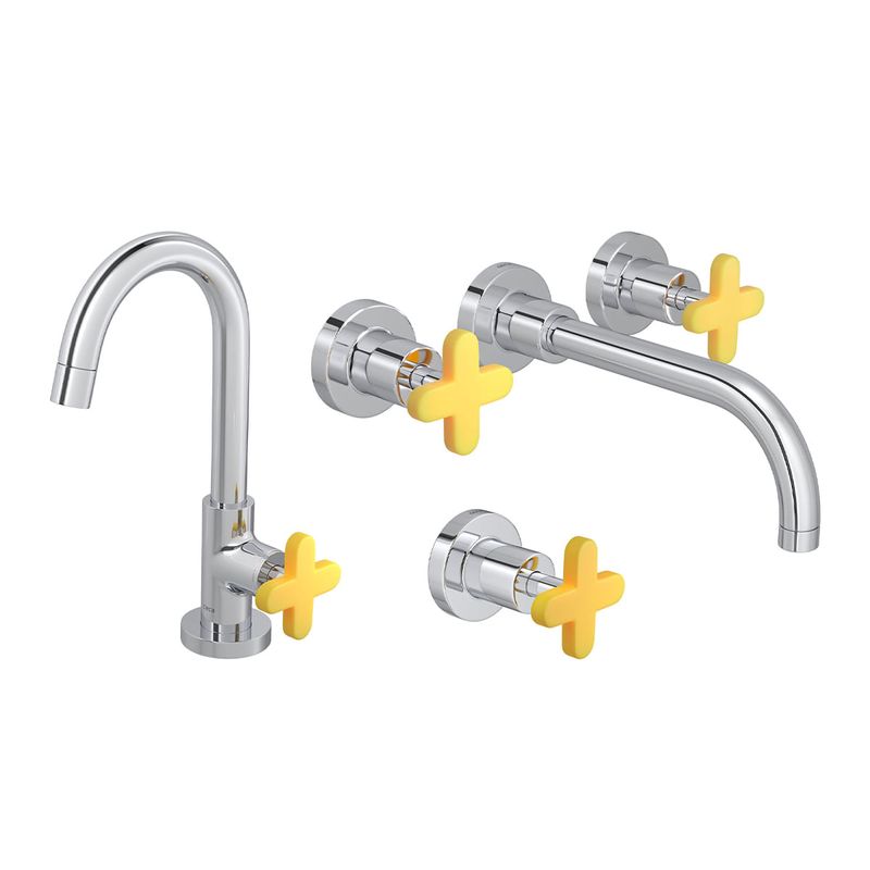 Kit-de-Capinhas-em-Silicone-Deca-para-Misturador-com-3-Capas-Disco-Amarelo---Deca---2007.AMA.DSC.KD---Fundo-Branco-Produto-com-item-complementar-posicionada-na-diagonal-direita-e-fechado-ou-produto-redondo