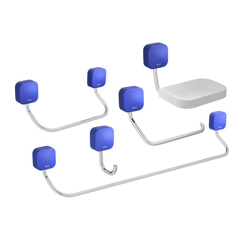 Kit-de-Capinhas-em-Silicone-Deca-para-Acessorio-com-7-Capas-PixAzul---Deca---2007.AZU01.KD---Fundo-Branco-Produto-com-item-complementar-posicionada-na-diagonal-direita-e-fechado-ou-produto-redondo