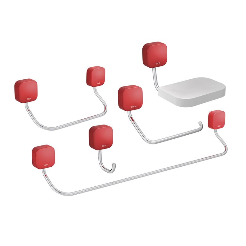 Kit-de-Capinhas-em-Silicone-Deca-para-Acessorio-com-7-Capas-PixVermelho---Deca---2007.VER01.KD---Fundo-Branco-Produto-com-item-complementar-posicionada-na-diagonal-direita-e-fechado-ou-produto-redondo